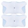 2Pcs Memory Foam Pillow Neck Support Pillow for Pain Relief Sleeping Ergonomic Contour Orthopedic Support Side Back Stomach Sleeper