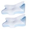 2Pcs Memory Foam Pillow Neck Support Pillow for Pain Relief Sleeping Ergonomic Contour Orthopedic Support Side Back Stomach Sleeper