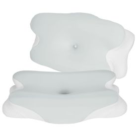 2 Pack Orthopedic Memory Foam Pillows with Cooling Case Neck Support Pillows with Machine Washable Case for Side Back Stomach Sleepers