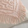 King 100-Percent Cotton Chenille Bedspread with Fringe Hem in Pink Blush