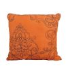 Queen size Orange Nectarine Damask Embroidered 4 Piece Oversized Bedspread Set