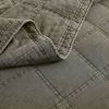 Full/Queen Size 3-Piece Sage Green Faded Stone Washed Cotton Quilt Set