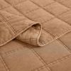 Full/Queen Size 3-Piece Taupe Brown Sienna Faded Stone Washed Cotton Quilt Set