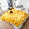 SOGA Yellow Throw Blanket – Warm and Cozy Fleece Comforter for Sofa, Bed, Living Room, or Home Décor, Soft Decorative Blanket for Year-Round Use