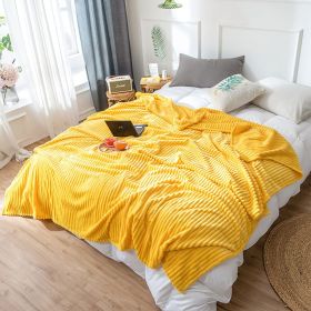 SOGA Yellow Throw Blanket – Warm and Cozy Fleece Comforter for Sofa, Bed, Living Room, or Home Décor, Soft Decorative Blanket for Year-Round Use