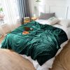 SOGA Dark Green Throw Blanket – Warm and Cozy Fleece Comforter for Sofa, Bed, Living Room, or Home Décor, Soft Decorative Blanket for Year-Round Use