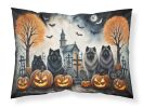 Keeshond Spooky Halloween Standard Pillowcase Lightweight Super Soft Easy Care Decorative Artwork Pillowcase, Standard