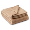 HGTV Teddy Sherpa Fur Throw Blanket Nomadic Desert 50 x 70 inches