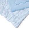 HGTV Cooling Throw Blanket Light Blue Stripe 50 x 70 inches
