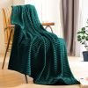 SOGA Dark Green Throw Blanket – Warm and Cozy Fleece Comforter for Sofa, Bed, Living Room, or Home Décor, Soft Decorative Blanket for Year-Round Use