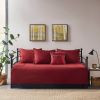 6 Piece Reversible Plaid Daybed Cover Set Red Daybed
