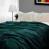 SOGA Dark Green Throw Blanket – Warm and Cozy Fleece Comforter for Sofa, Bed, Living Room, or Home Décor, Soft Decorative Blanket for Year-Round Use