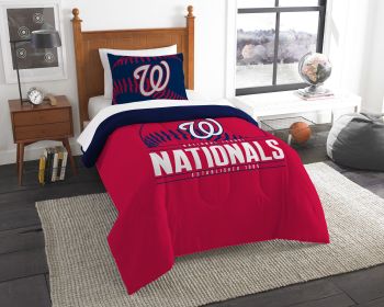 Nationals OFFICIAL MLB Twin Printed Comforter & Sham Set