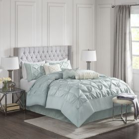 7 Piece Tufted Comforter Set (Color: as Pic)