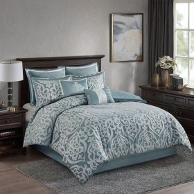 8 Piece Jacquard Comforter Set (Color: as Pic)